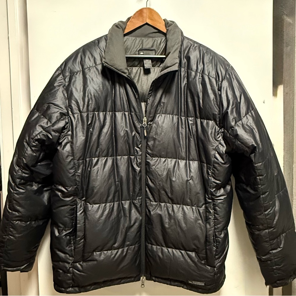 REI Men's Charcoal Puffer Jacket Size XL